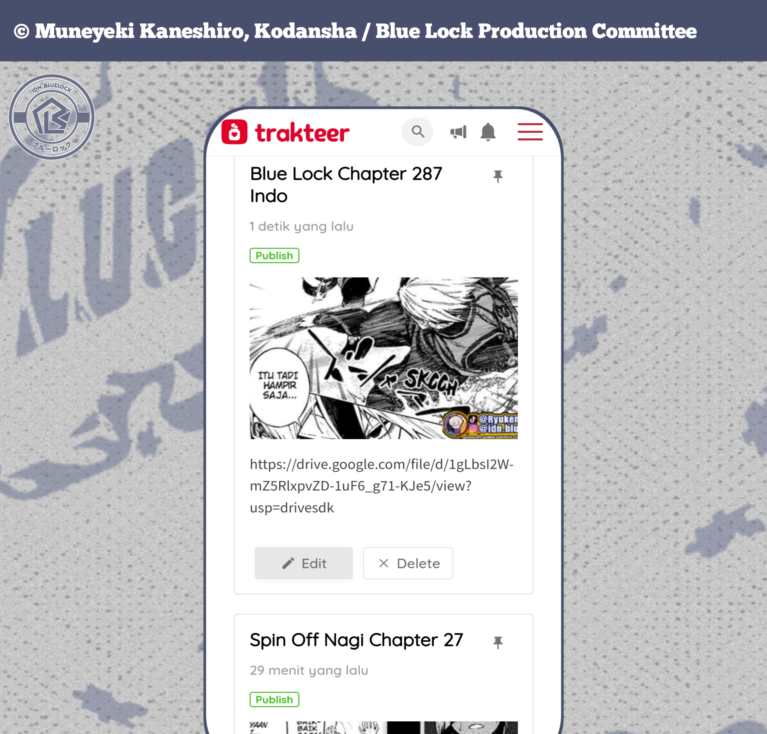 Read Blue Lock ID Manga Online