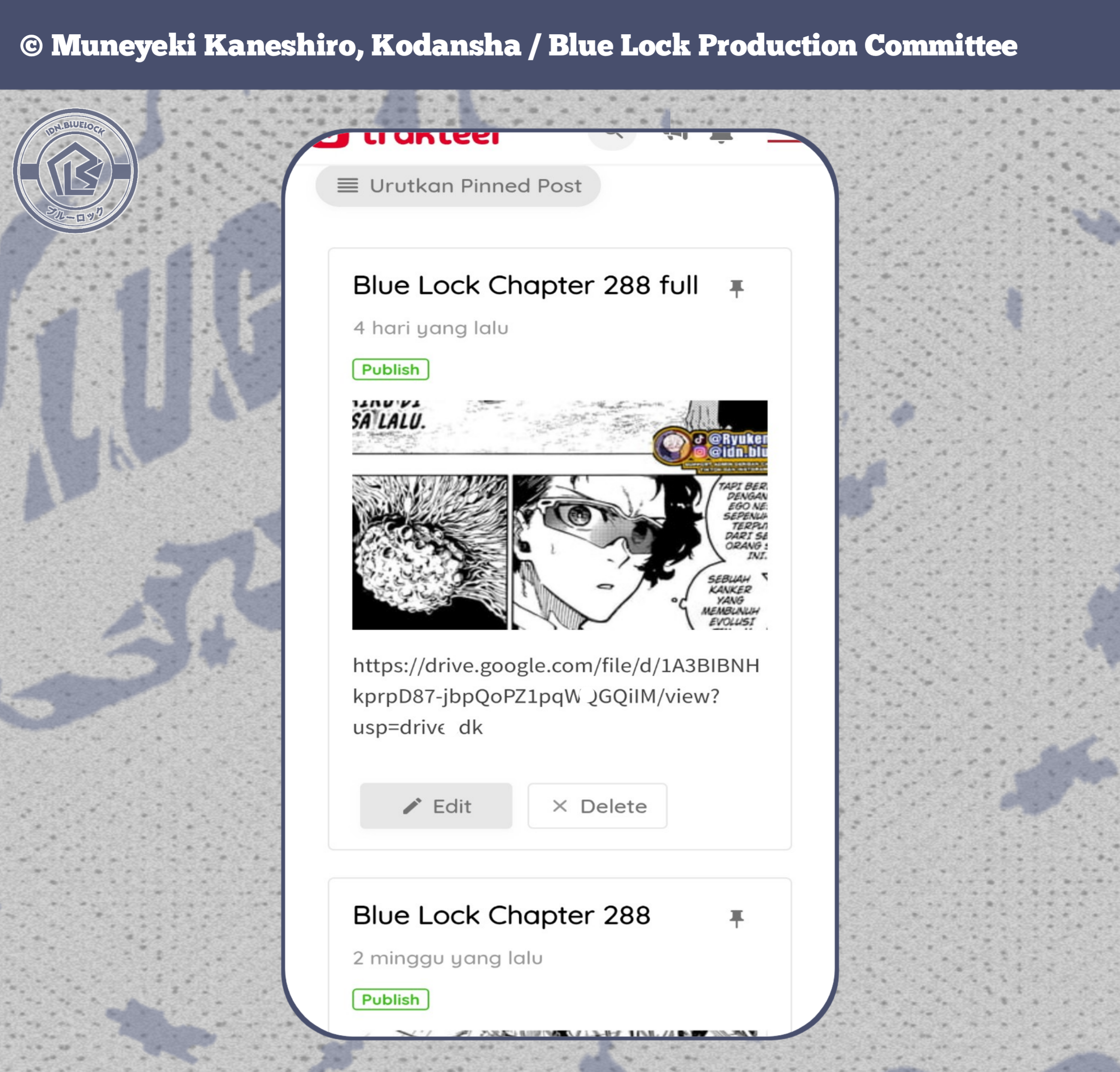Read Blue Lock ID Manga Online