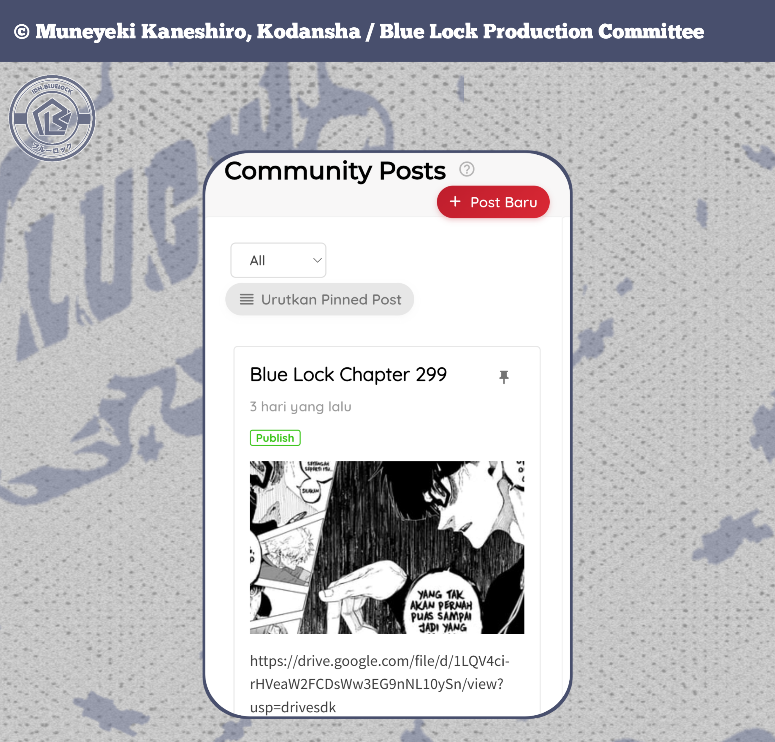 Read Blue Lock ID Manga Online