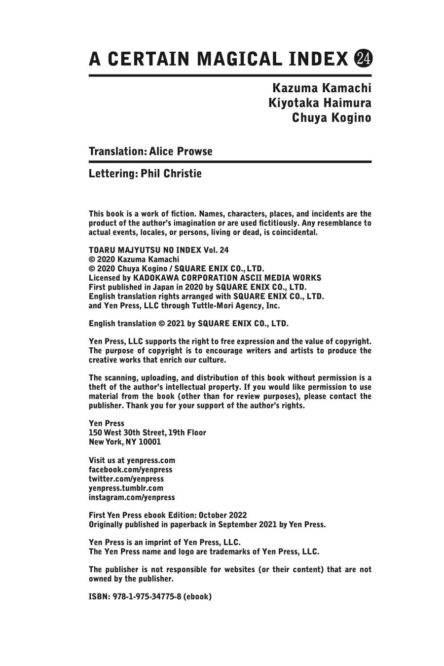 Read A Certain Magical Index Manga Online