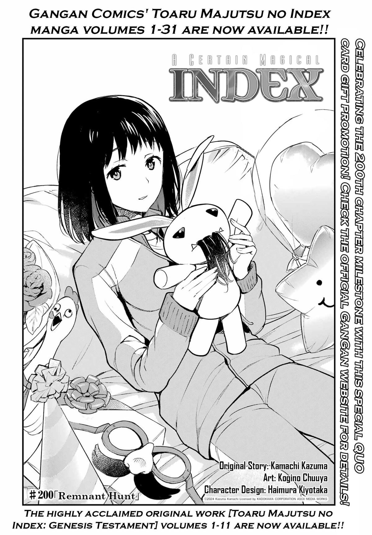 Read A Certain Magical Index Manga Online