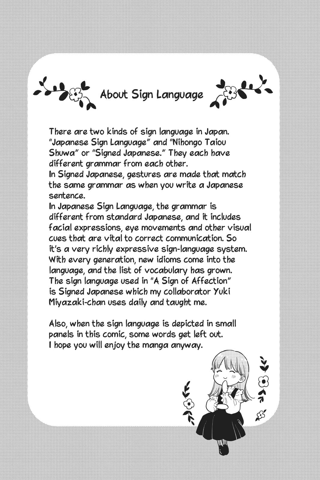 Read A Sign of Affection Manga Online