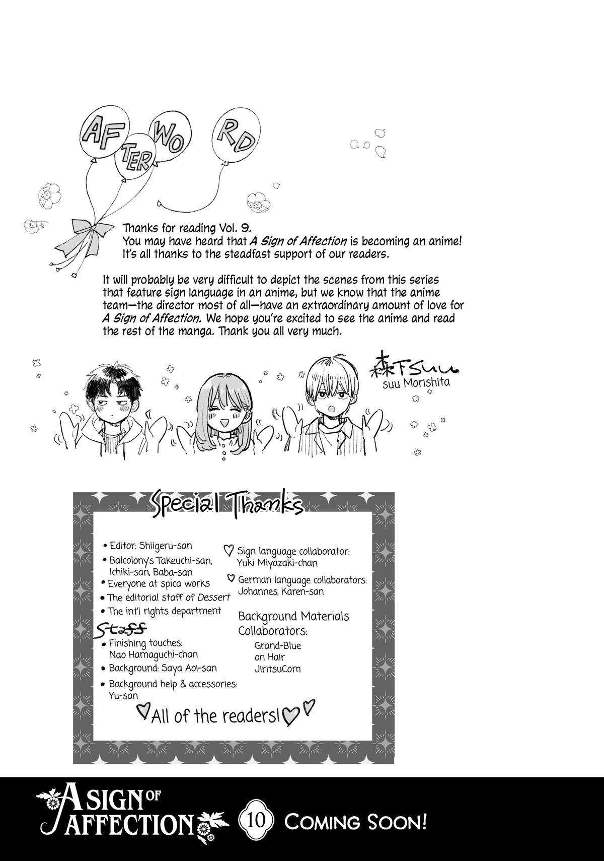 Read A Sign of Affection Manga Online