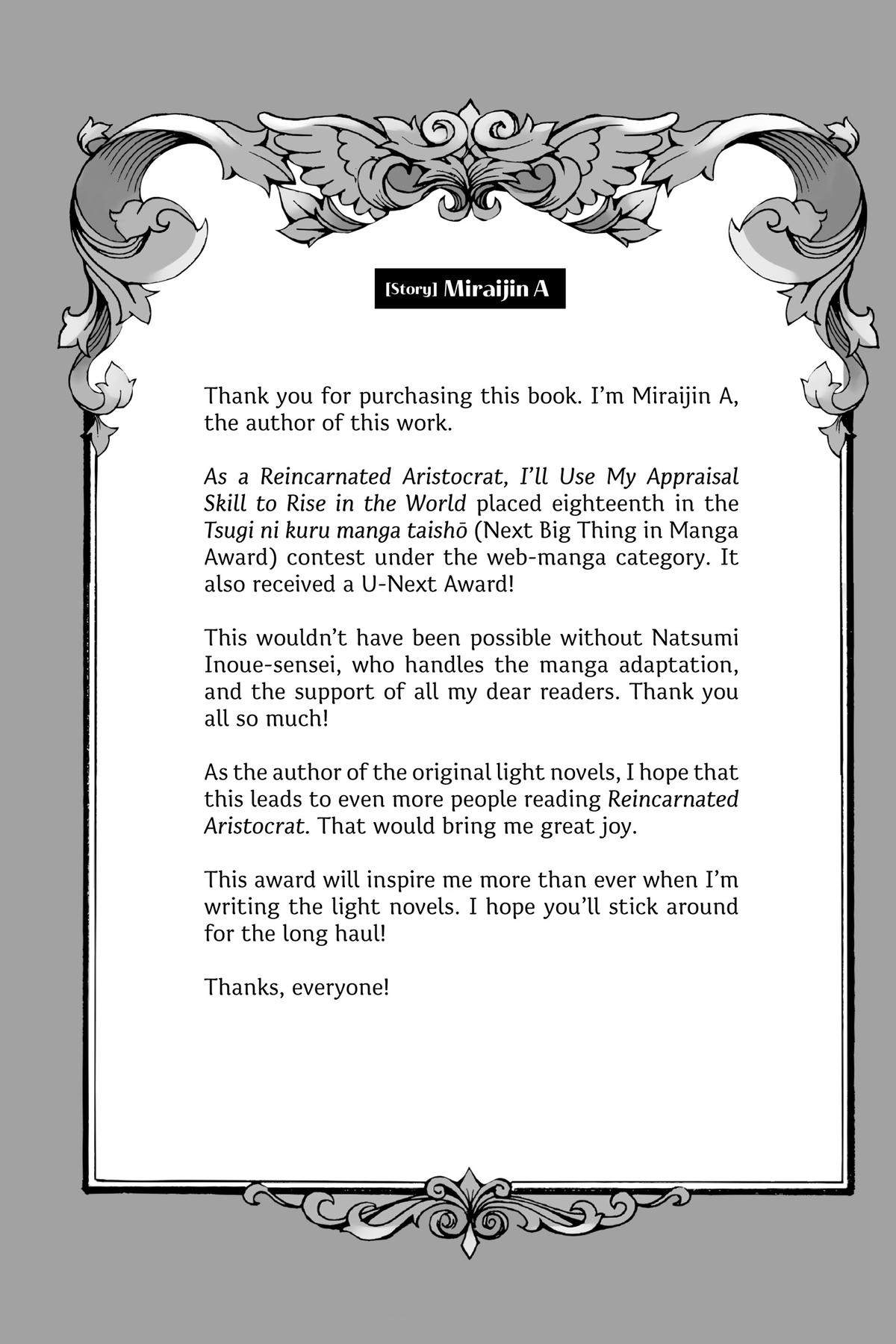 Read As a Reincarnated Aristocrat, I'll Use My Appraisal Skill to Rise in the World Manga Online