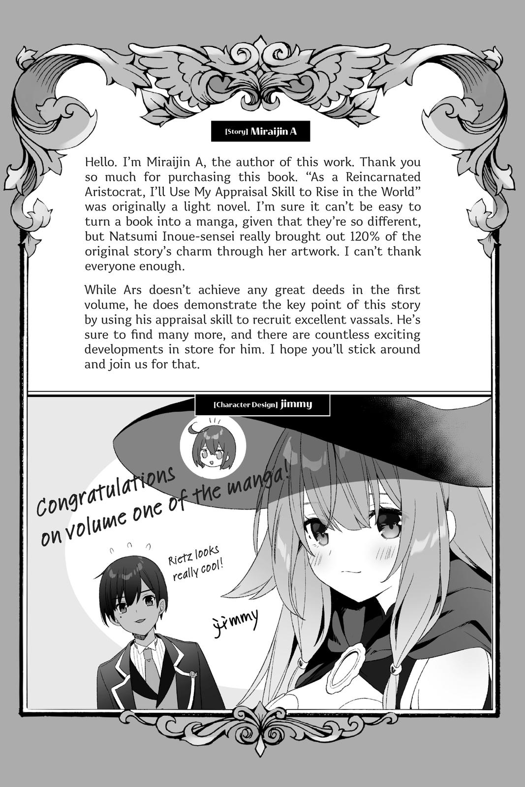 Read As a Reincarnated Aristocrat, I'll Use My Appraisal Skill to Rise in the World Manga Online