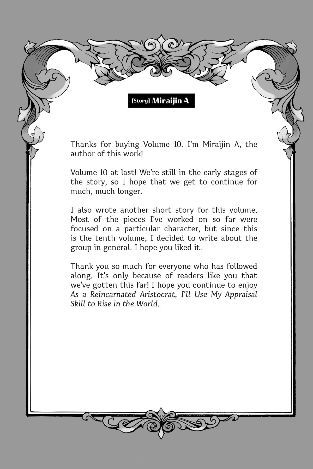 Read As a Reincarnated Aristocrat, I'll Use My Appraisal Skill to Rise in the World Manga Online