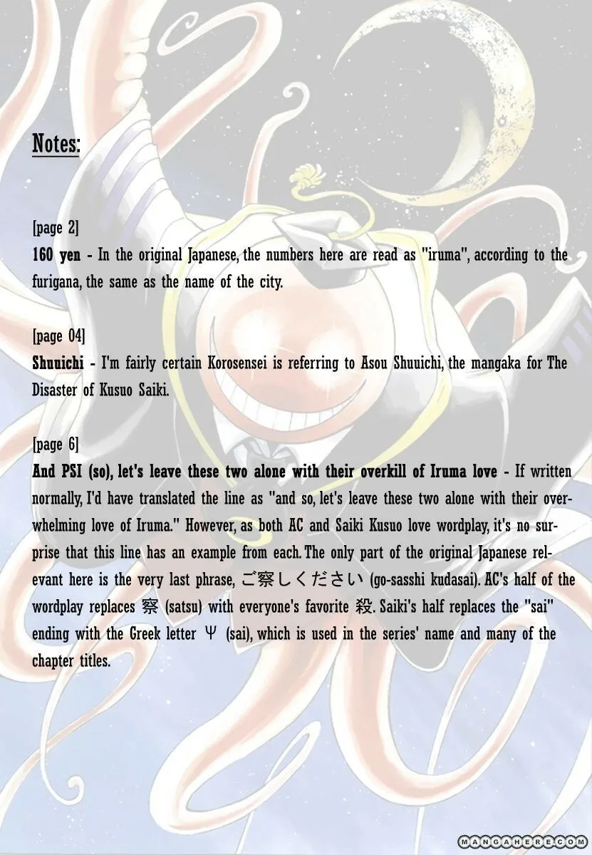 Read Assassination Classroom Manga Online