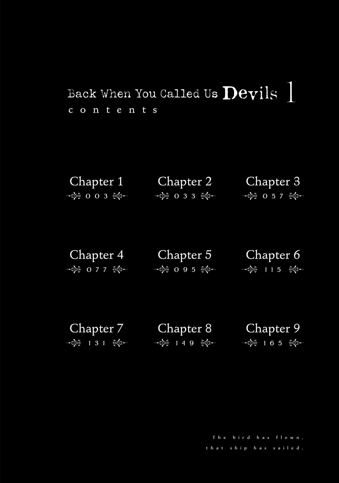 Read Back When You Called Us Devils Manga Online