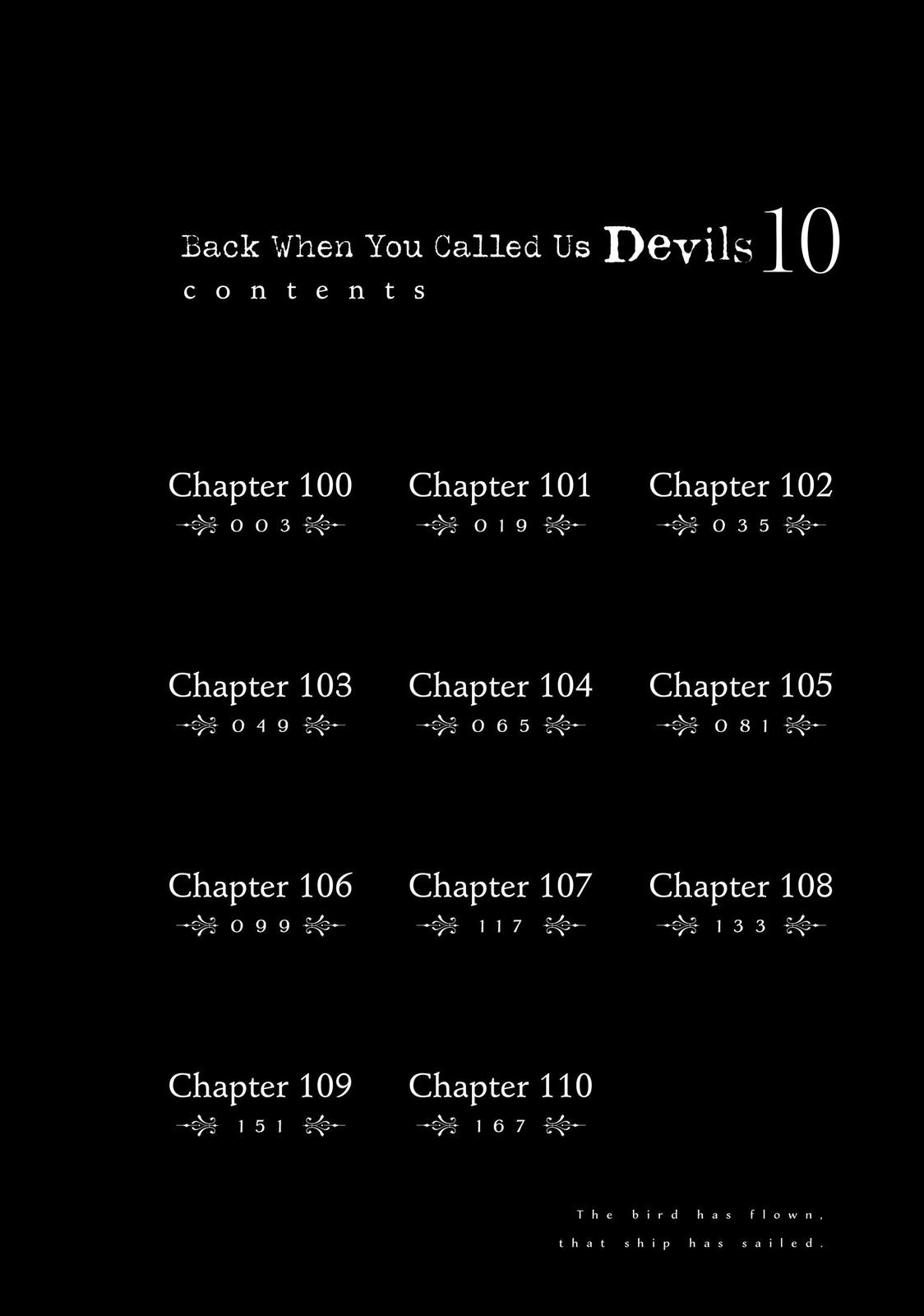 Read Back When You Called Us Devils Manga Online