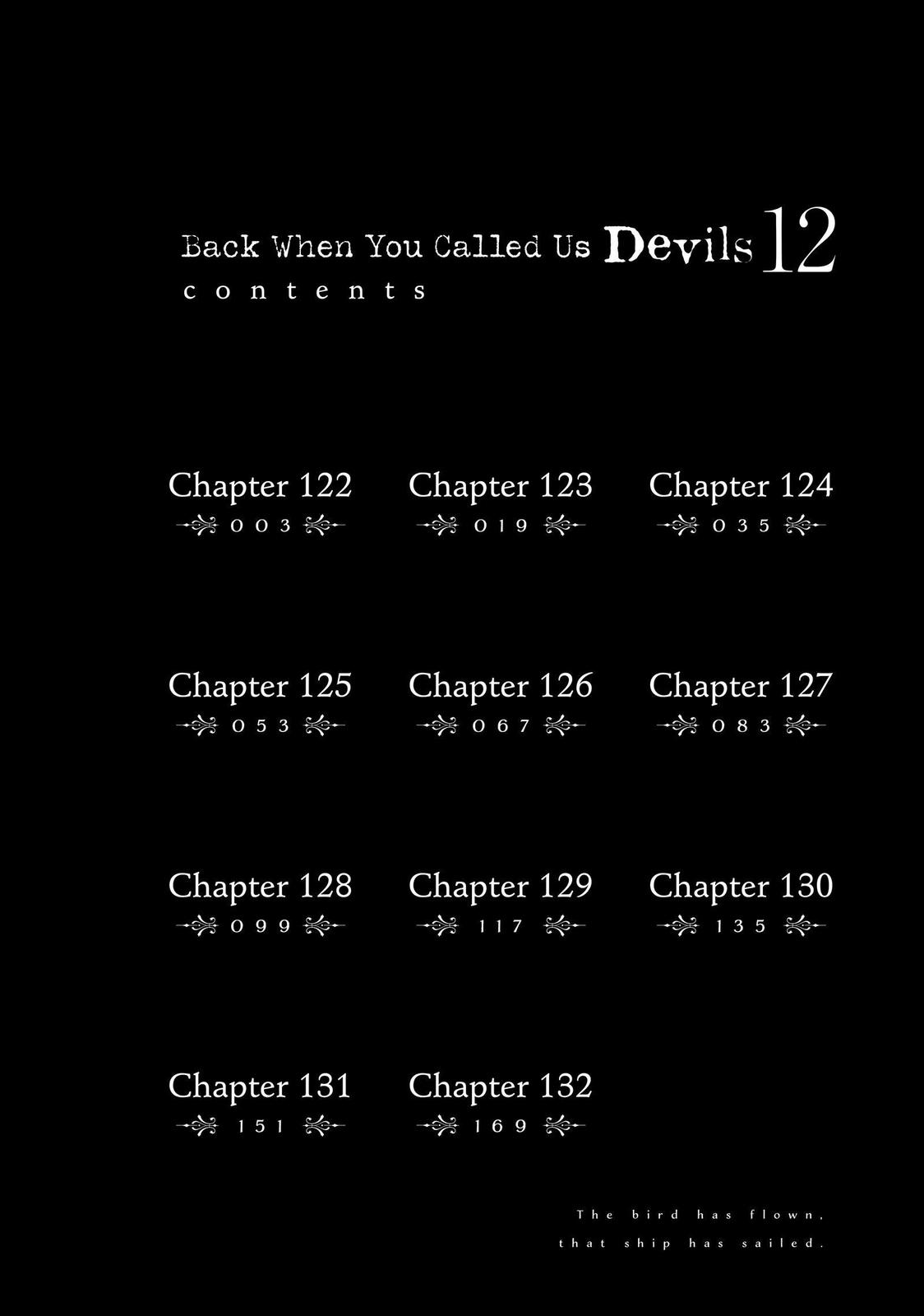 Read Back When You Called Us Devils Manga Online