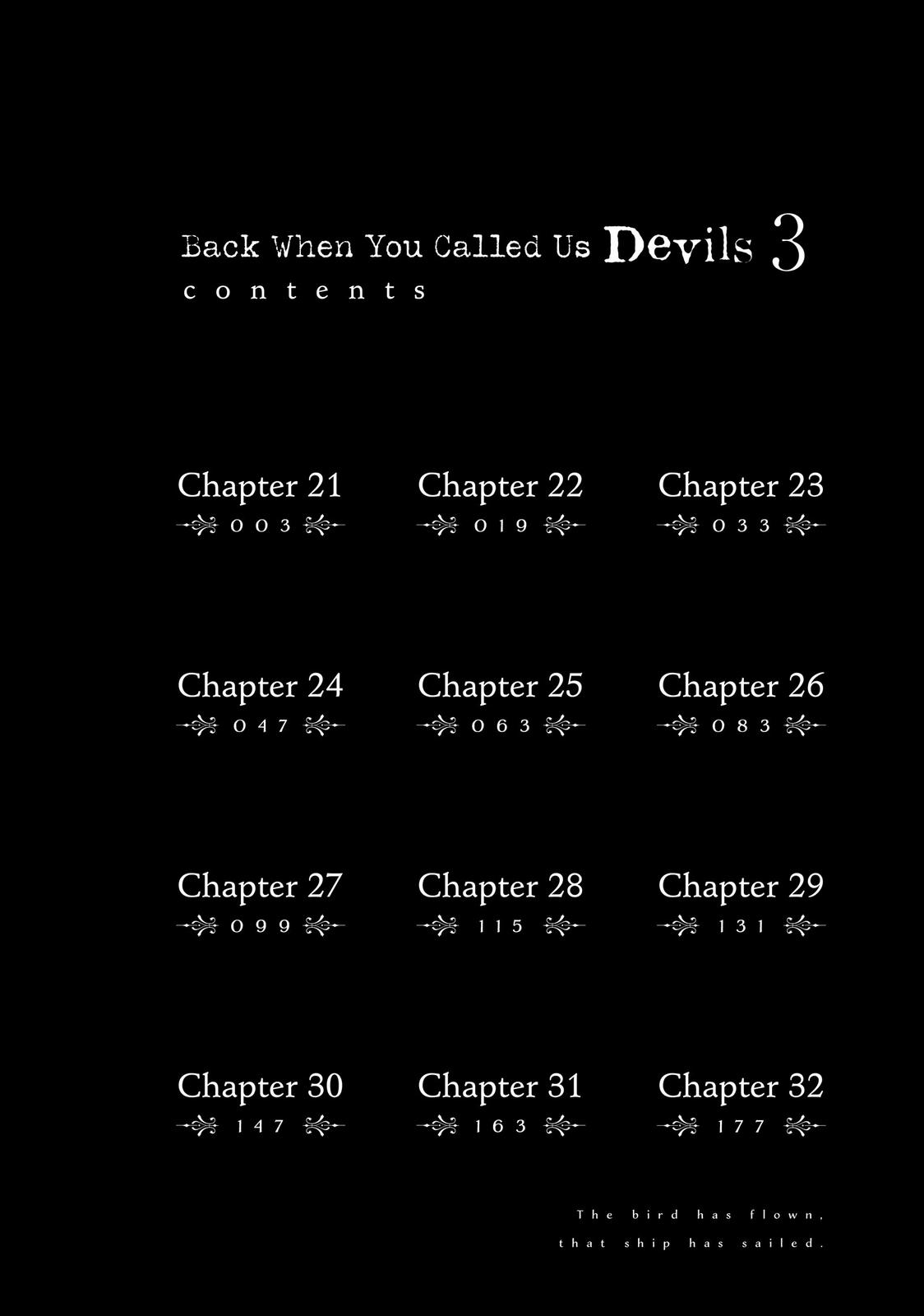 Read Back When You Called Us Devils Manga Online