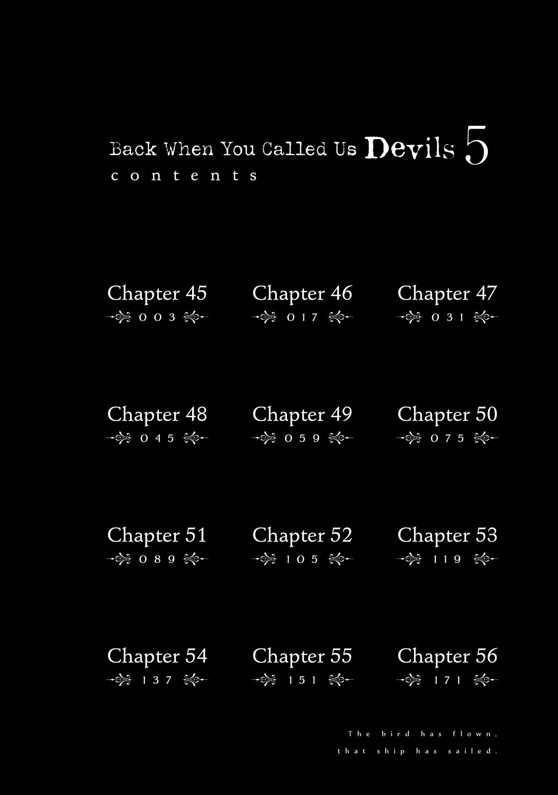 Read Back When You Called Us Devils Manga Online
