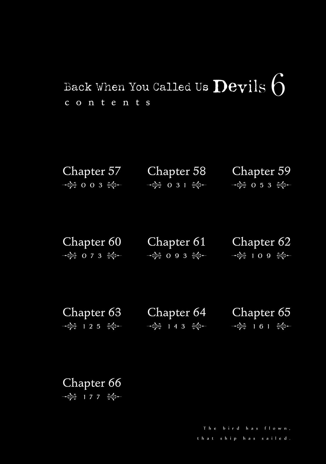 Read Back When You Called Us Devils Manga Online