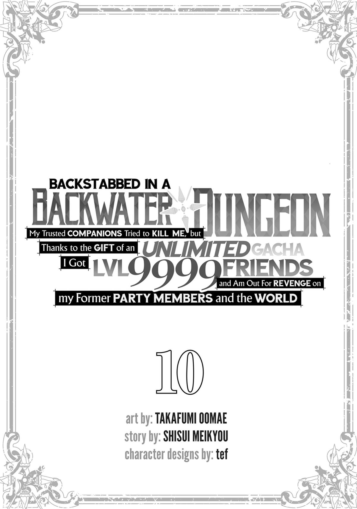 Read Backstabbed in a Backwater Dungeon - My Party Tried to Kill Me, But Thanks to an Infinite Gacha I Got LVL 9999 Friends and Am Out For Revenge Manga Online