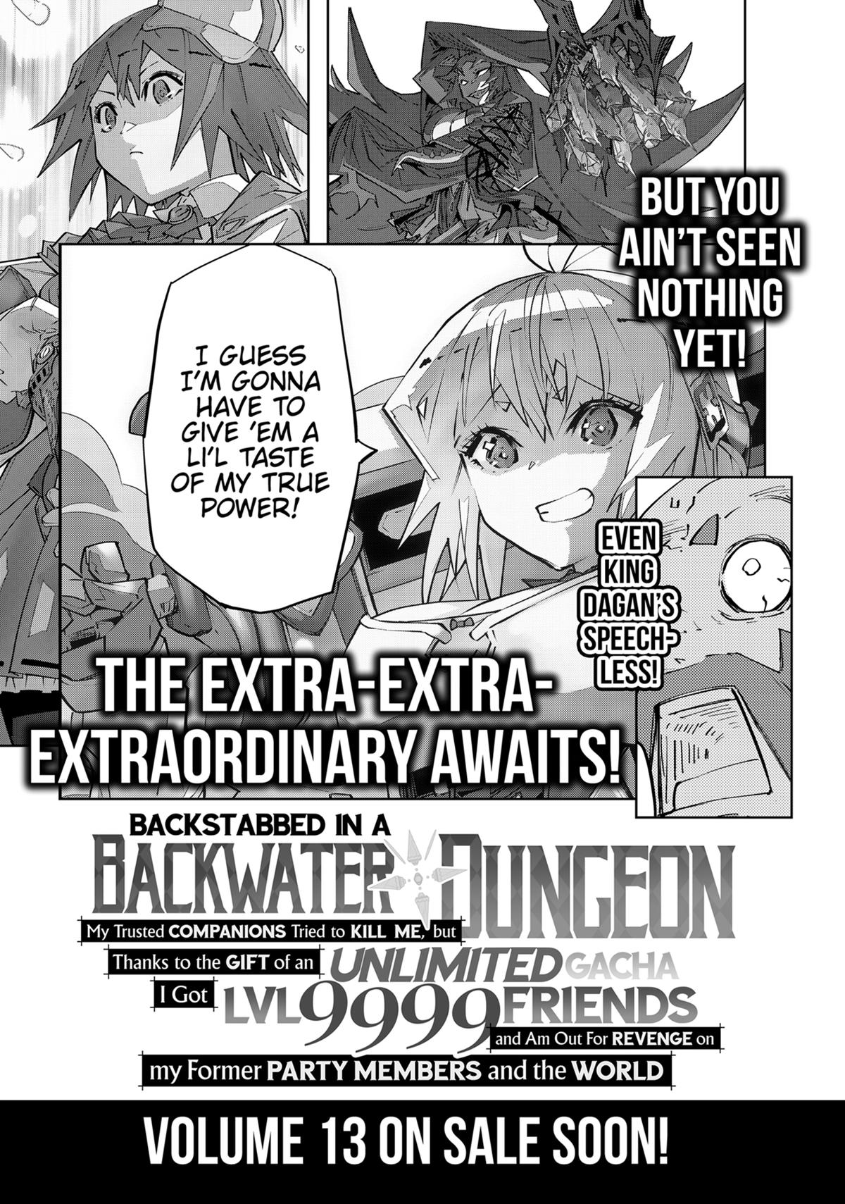 Read Backstabbed in a Backwater Dungeon - My Party Tried to Kill Me, But Thanks to an Infinite Gacha I Got LVL 9999 Friends and Am Out For Revenge Manga Online