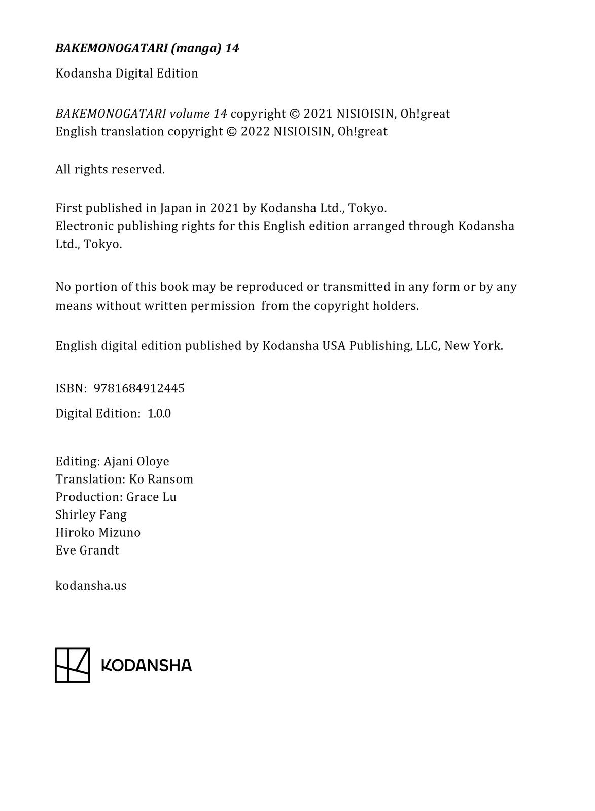 Read Bakemonogatari Manga Online