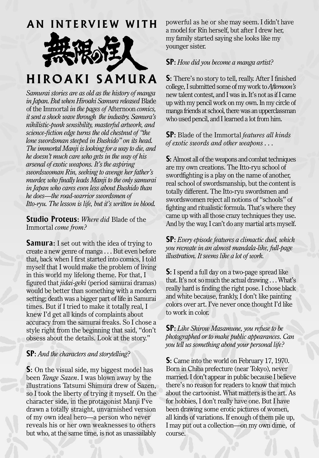 Read Blade of the Immortal Manga Online