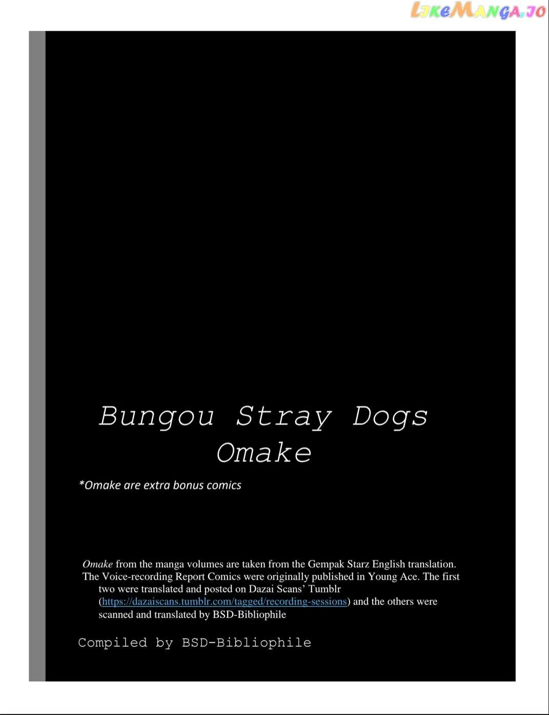 Read Bungou Stray Dogs Manga Online