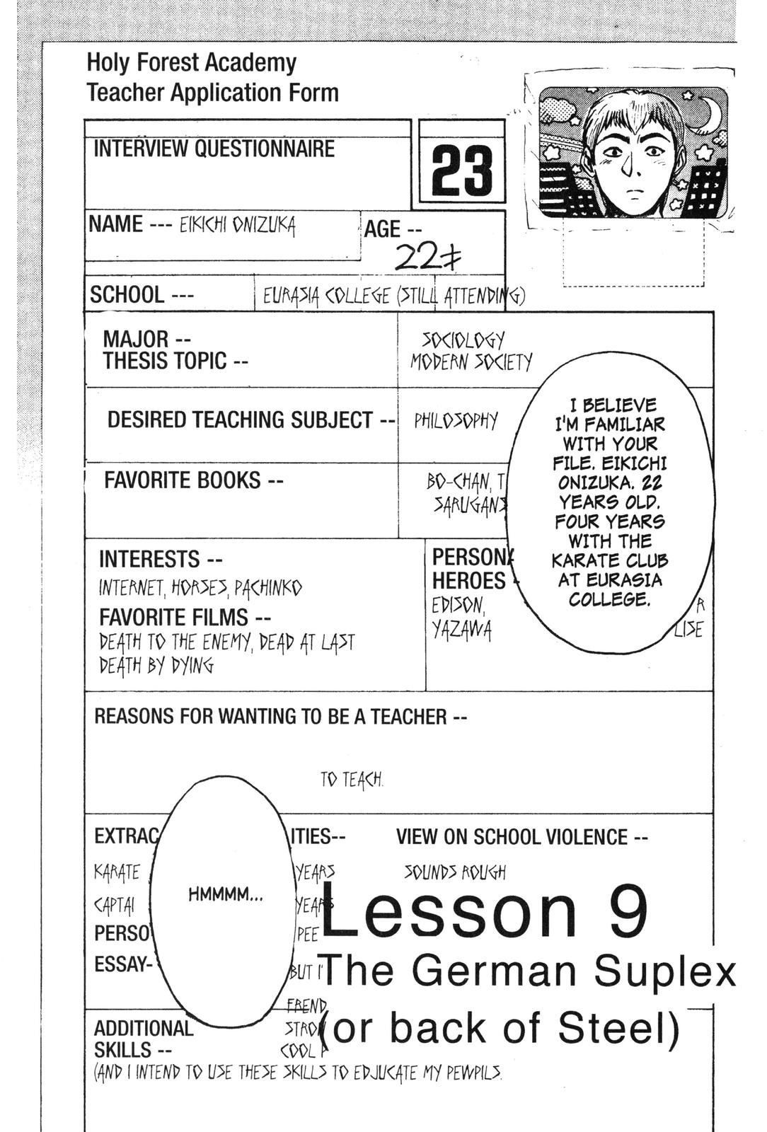 Read GTO - Great Teacher Onizuka Manga Online