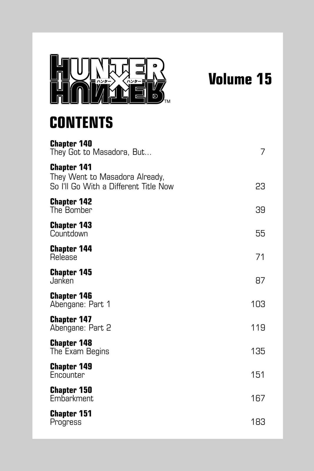 Read Hunter x Hunter Manga Online