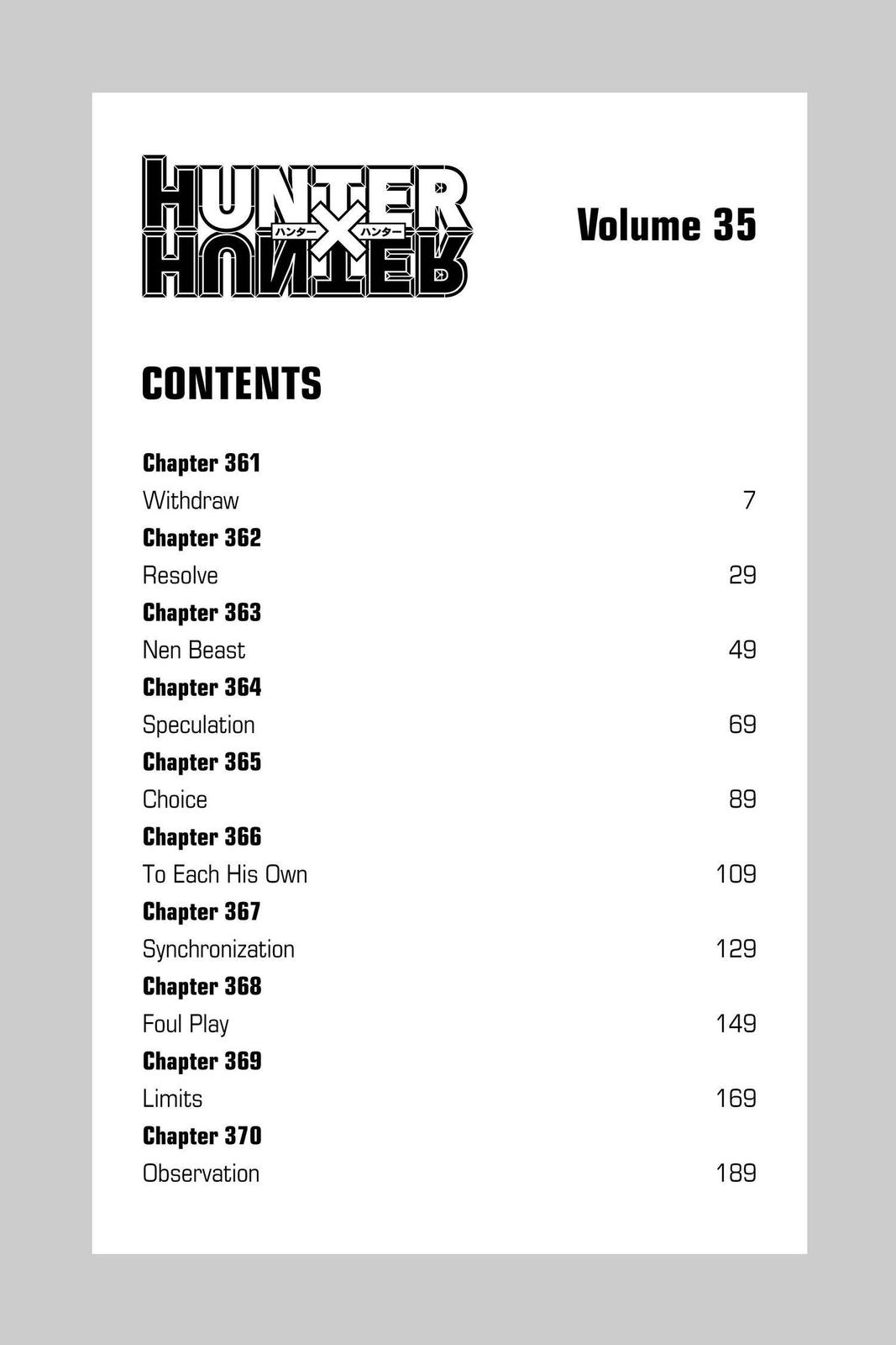 Read Hunter x Hunter Manga Online