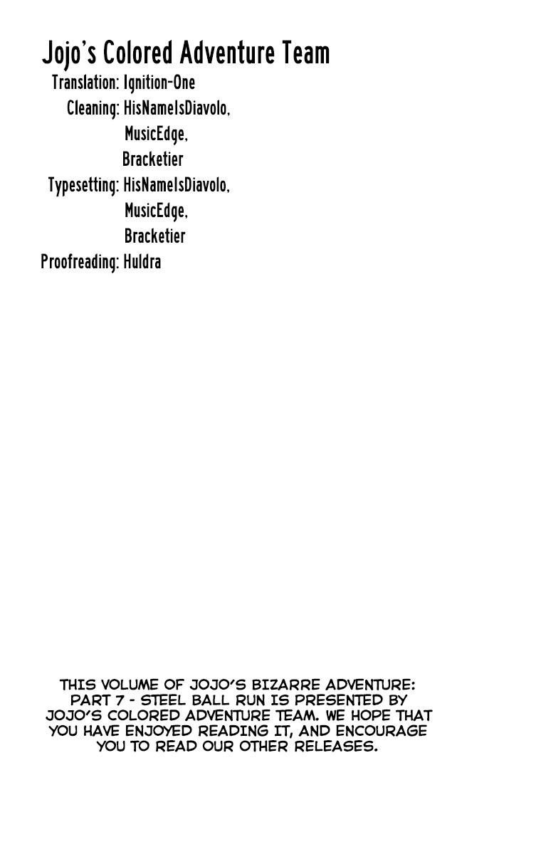 Read Jojo's Bizarre Adventure Part 7 Steel Ball Run Manga Online