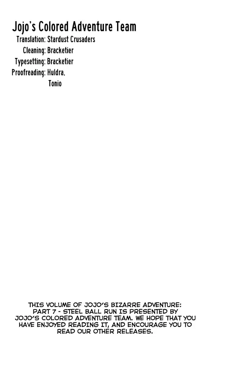 Read Jojo's Bizarre Adventure Part 7 Steel Ball Run Manga Online