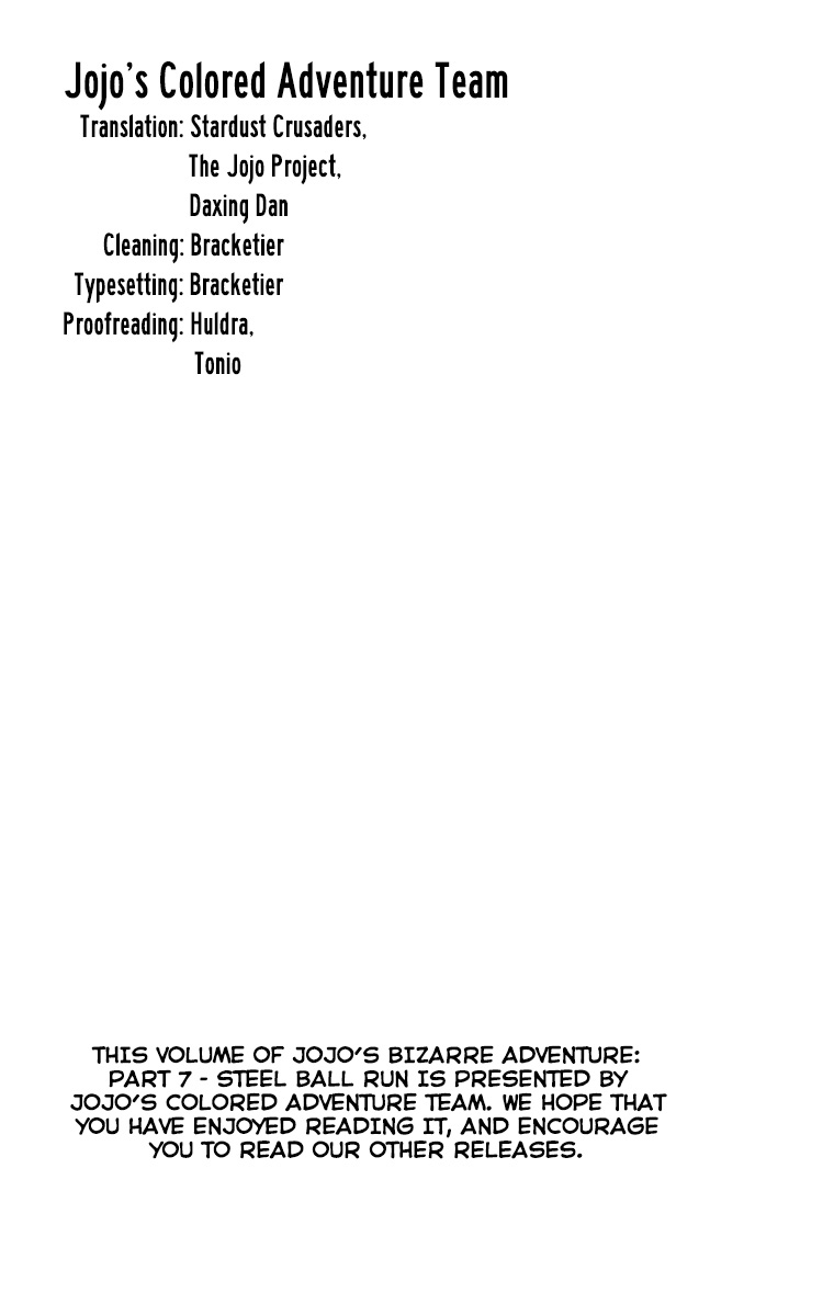 Read Jojo's Bizarre Adventure Part 7 Steel Ball Run Manga Online