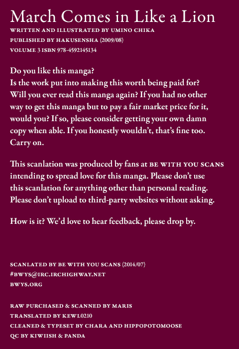 Read March Comes in Like a Lion Manga Online