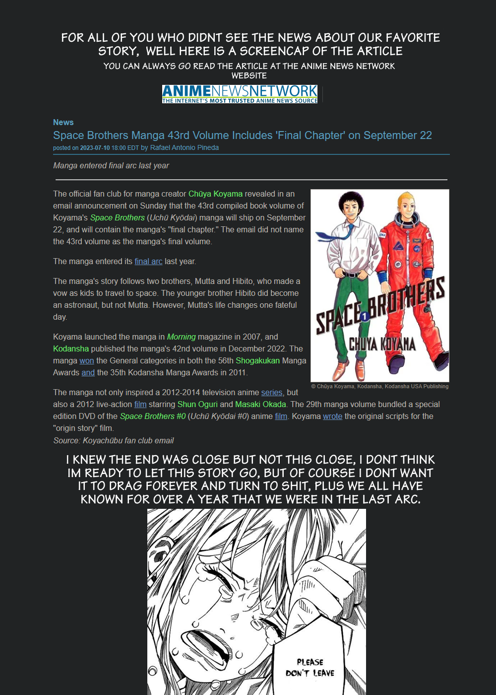 Read Space Brothers Manga Online