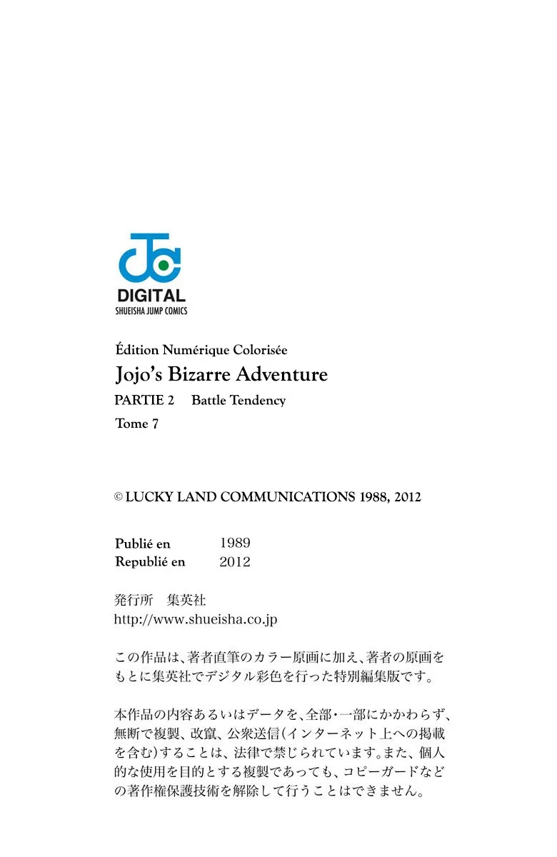 Read JoJo's Bizarre Adventure Part 2 Battle Tendency Official Colored FR Manga Online