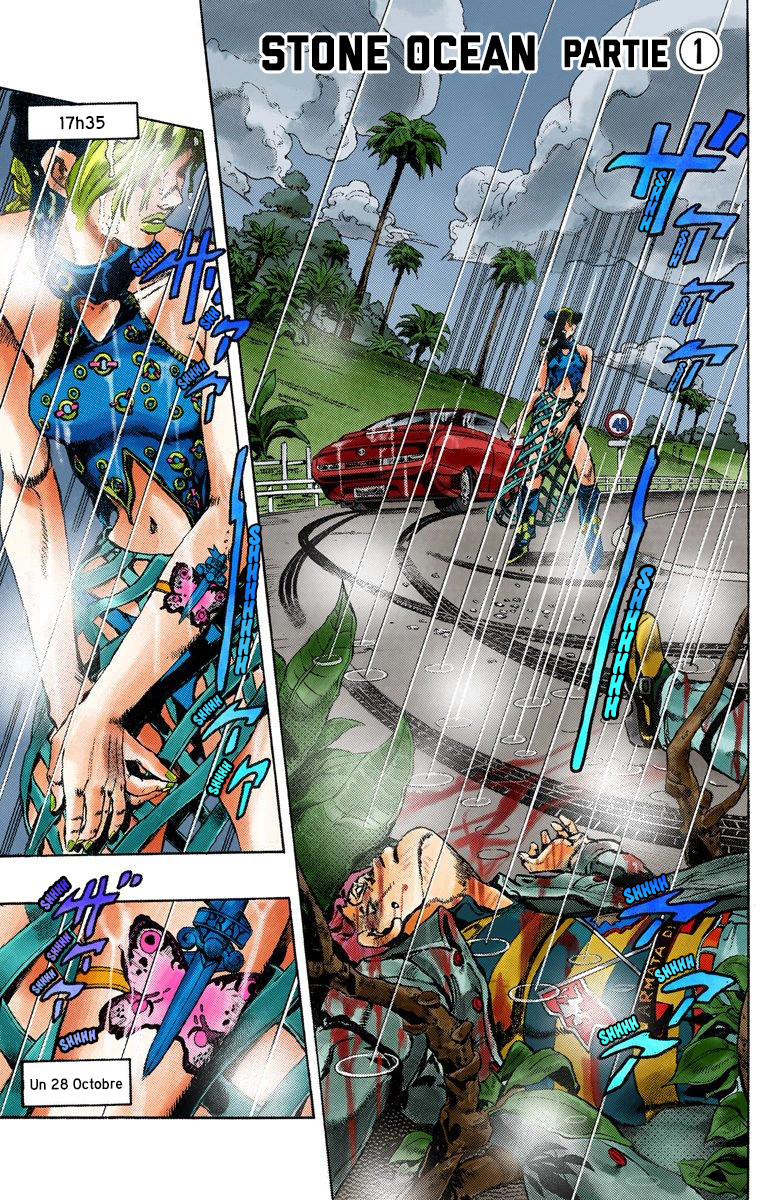 Read JoJo's Bizarre Adventure Part 6 Stone Ocean Official Colored FR Manga Online