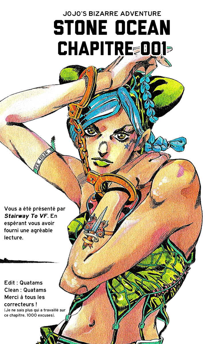 Read JoJo's Bizarre Adventure Part 6 Stone Ocean Official Colored FR Manga Online