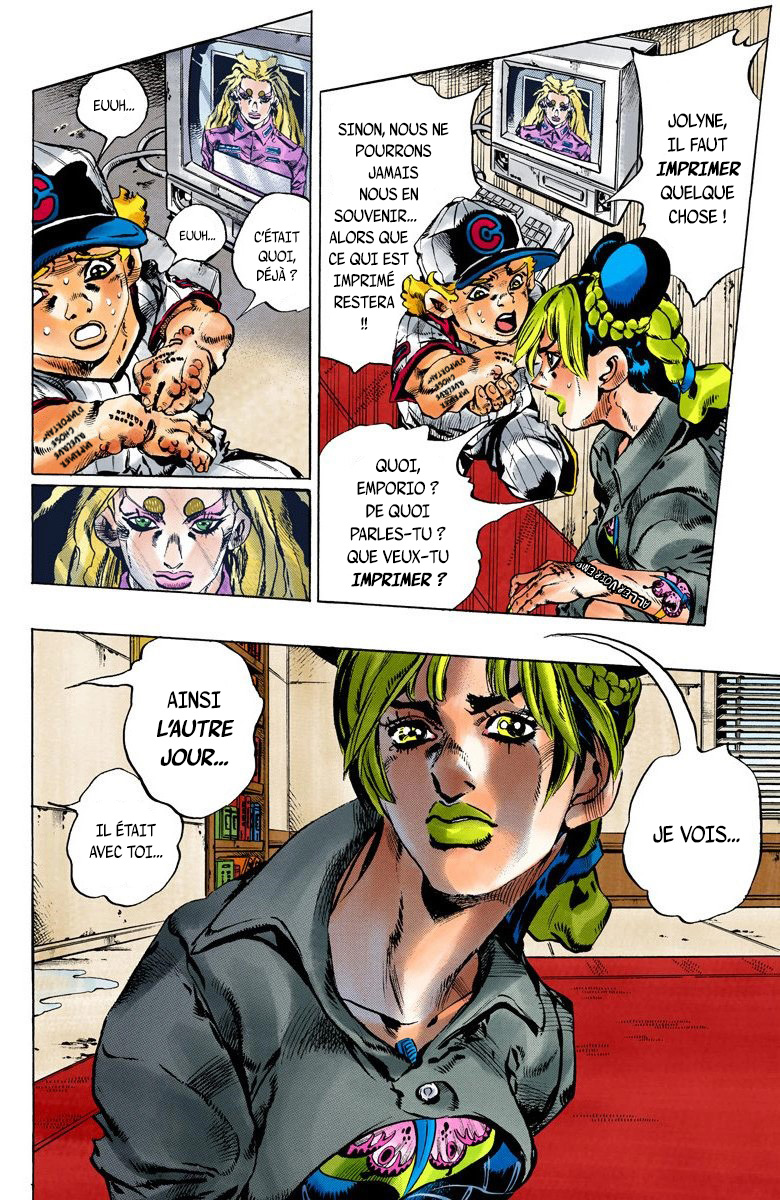 Read JoJo's Bizarre Adventure Part 6 Stone Ocean Official Colored FR Manga Online