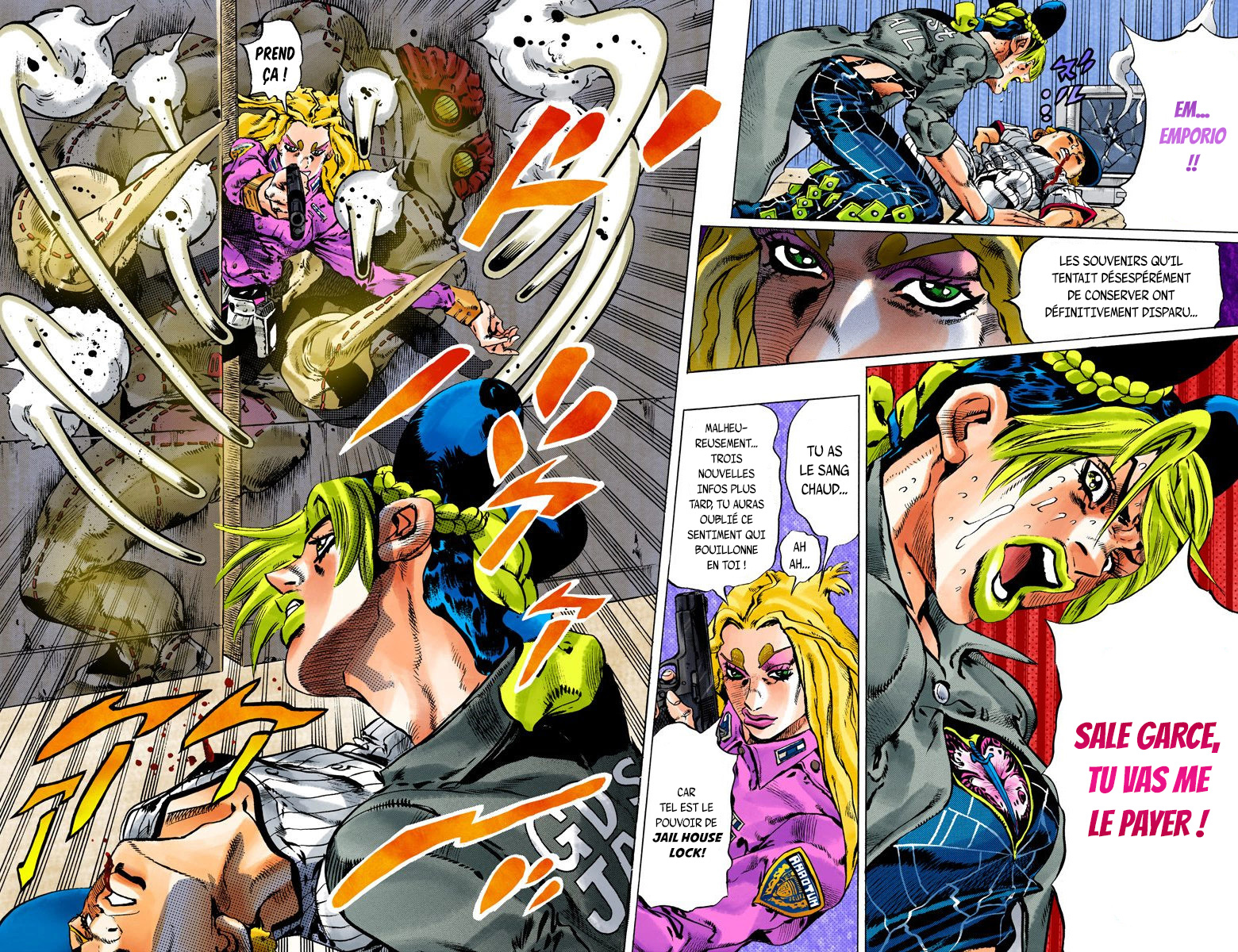 Read JoJo's Bizarre Adventure Part 6 Stone Ocean Official Colored FR Manga Online