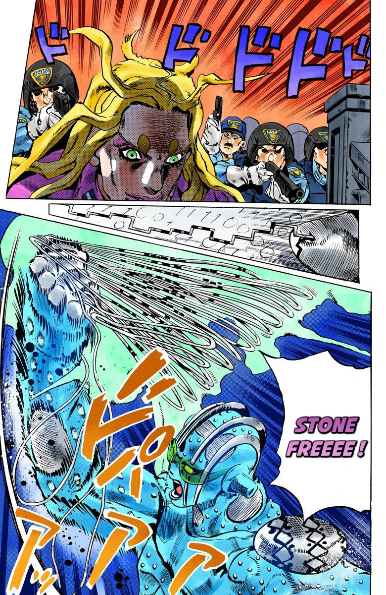 Read JoJo's Bizarre Adventure Part 6 Stone Ocean Official Colored FR Manga Online