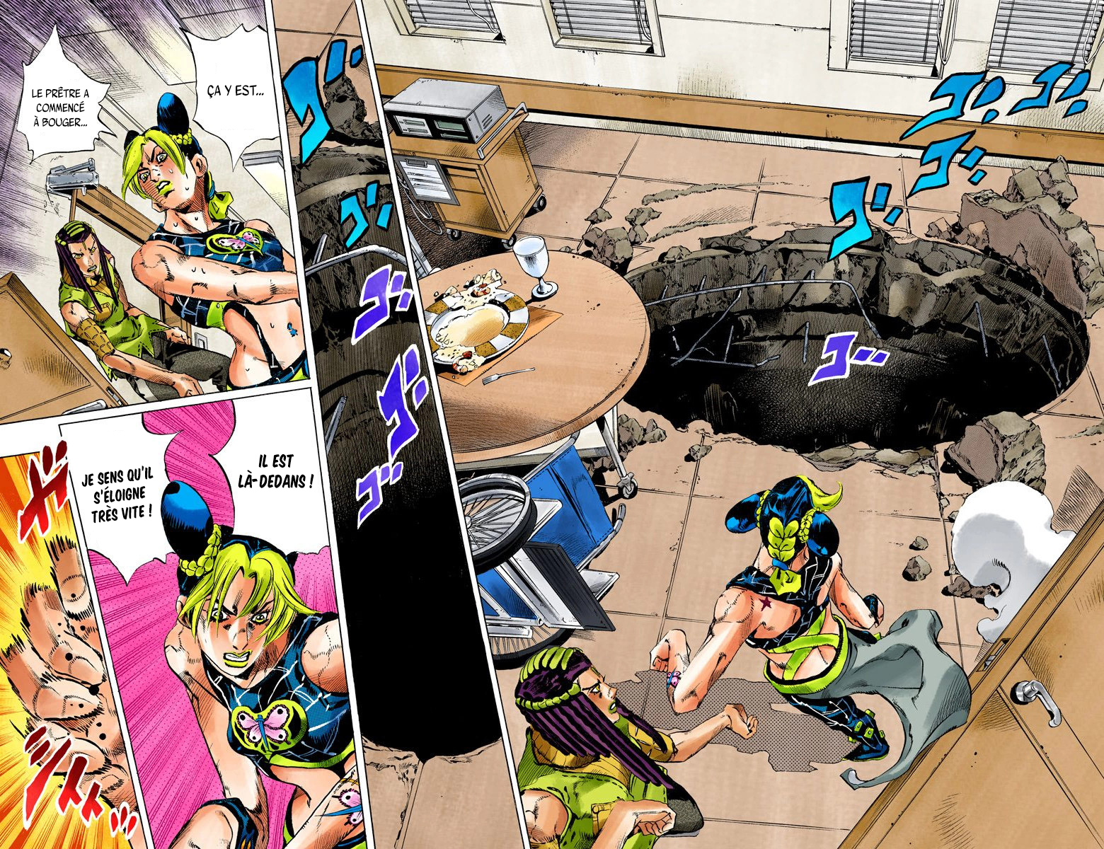 Read JoJo's Bizarre Adventure Part 6 Stone Ocean Official Colored FR Manga Online