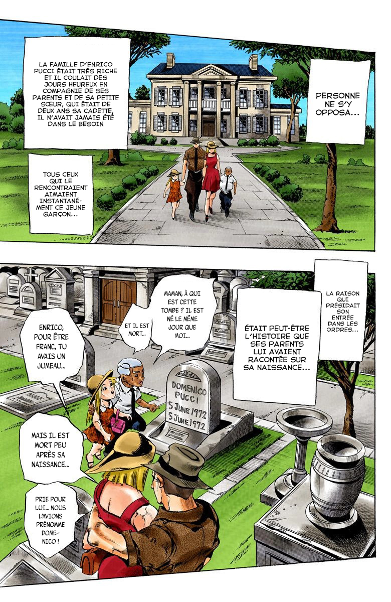 Read JoJo's Bizarre Adventure Part 6 Stone Ocean Official Colored FR Manga Online
