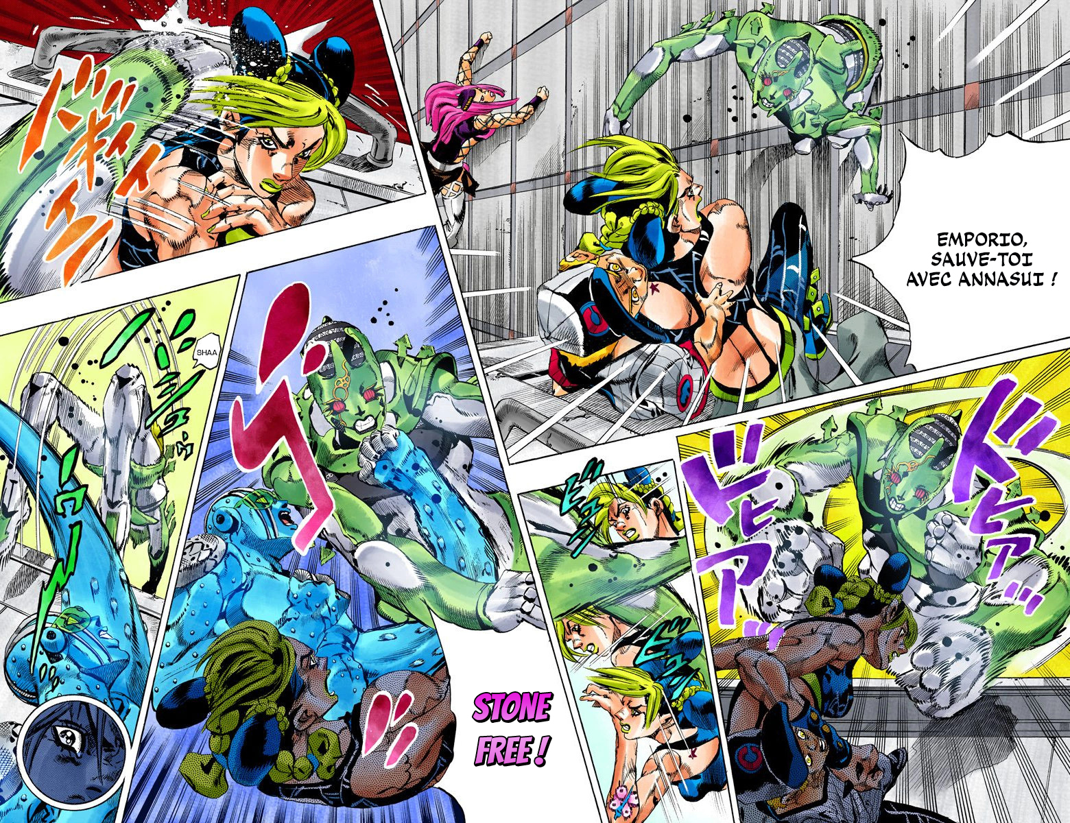 Read JoJo's Bizarre Adventure Part 6 Stone Ocean Official Colored FR Manga Online