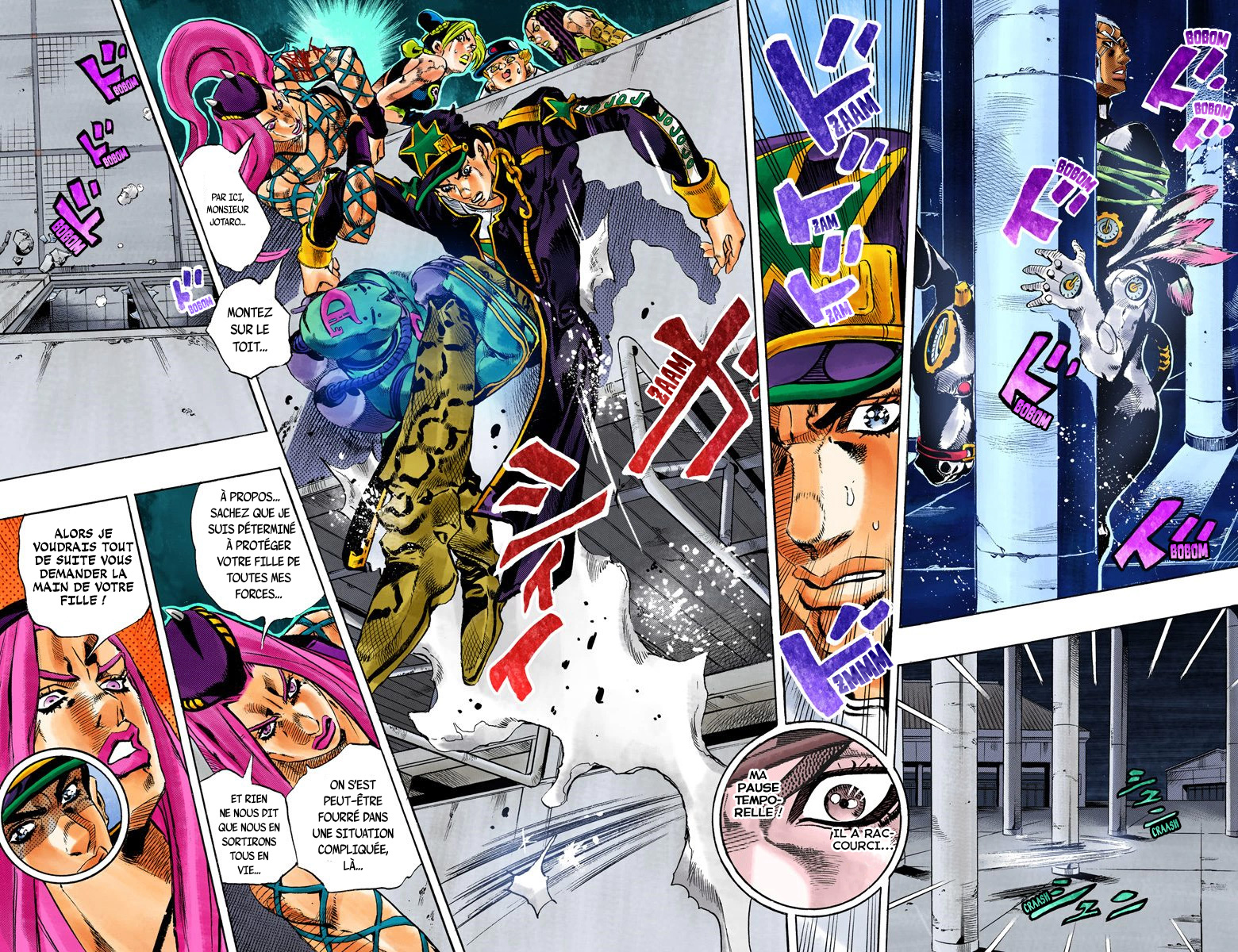 Read JoJo's Bizarre Adventure Part 6 Stone Ocean Official Colored FR Manga Online