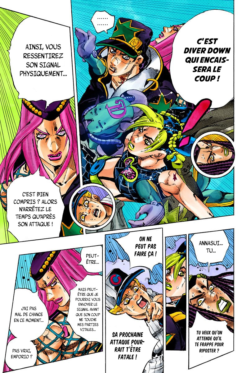 Read JoJo's Bizarre Adventure Part 6 Stone Ocean Official Colored FR Manga Online