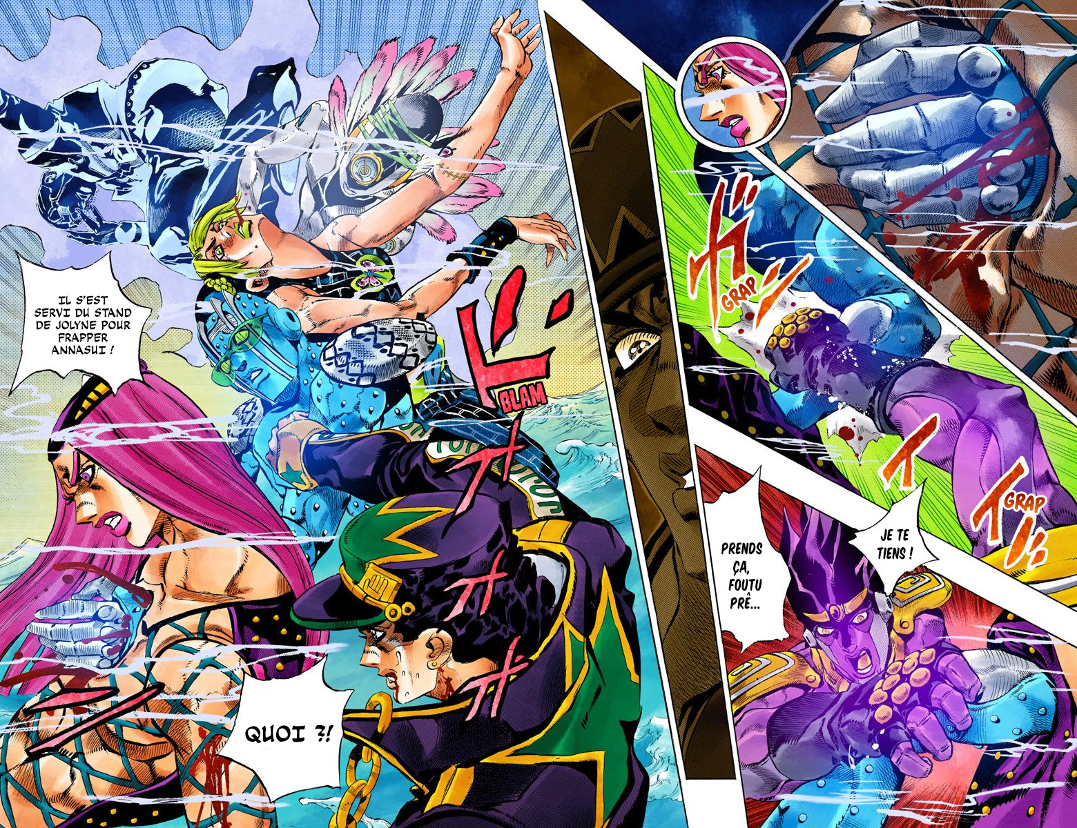 Read JoJo's Bizarre Adventure Part 6 Stone Ocean Official Colored FR Manga Online