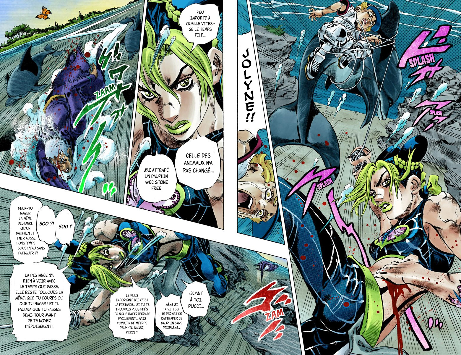 Read JoJo's Bizarre Adventure Part 6 Stone Ocean Official Colored FR Manga Online