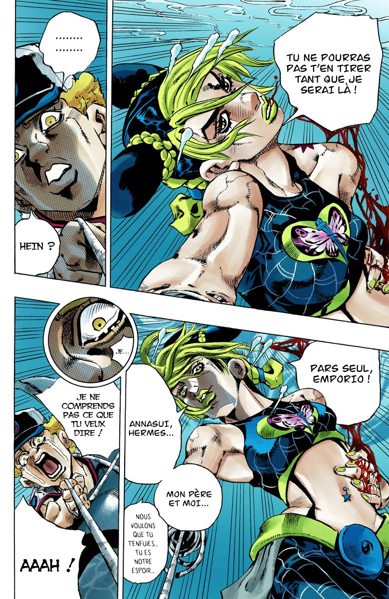 Read JoJo's Bizarre Adventure Part 6 Stone Ocean Official Colored FR Manga Online