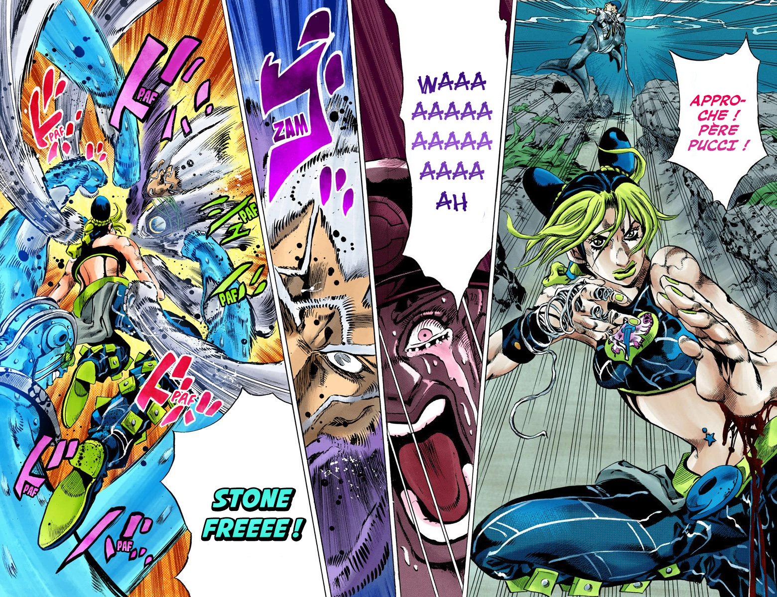 Read JoJo's Bizarre Adventure Part 6 Stone Ocean Official Colored FR Manga Online