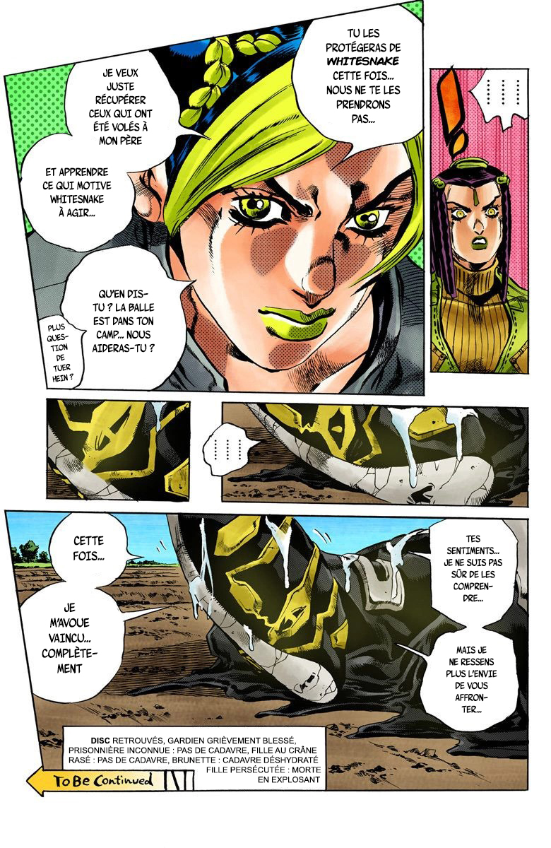 Read JoJo's Bizarre Adventure Part 6 Stone Ocean Official Colored FR Manga Online