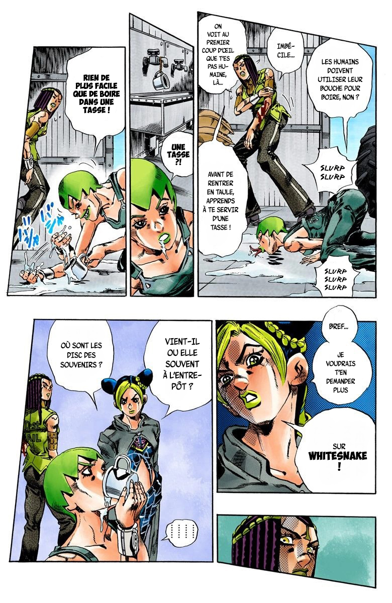 Read JoJo's Bizarre Adventure Part 6 Stone Ocean Official Colored FR Manga Online