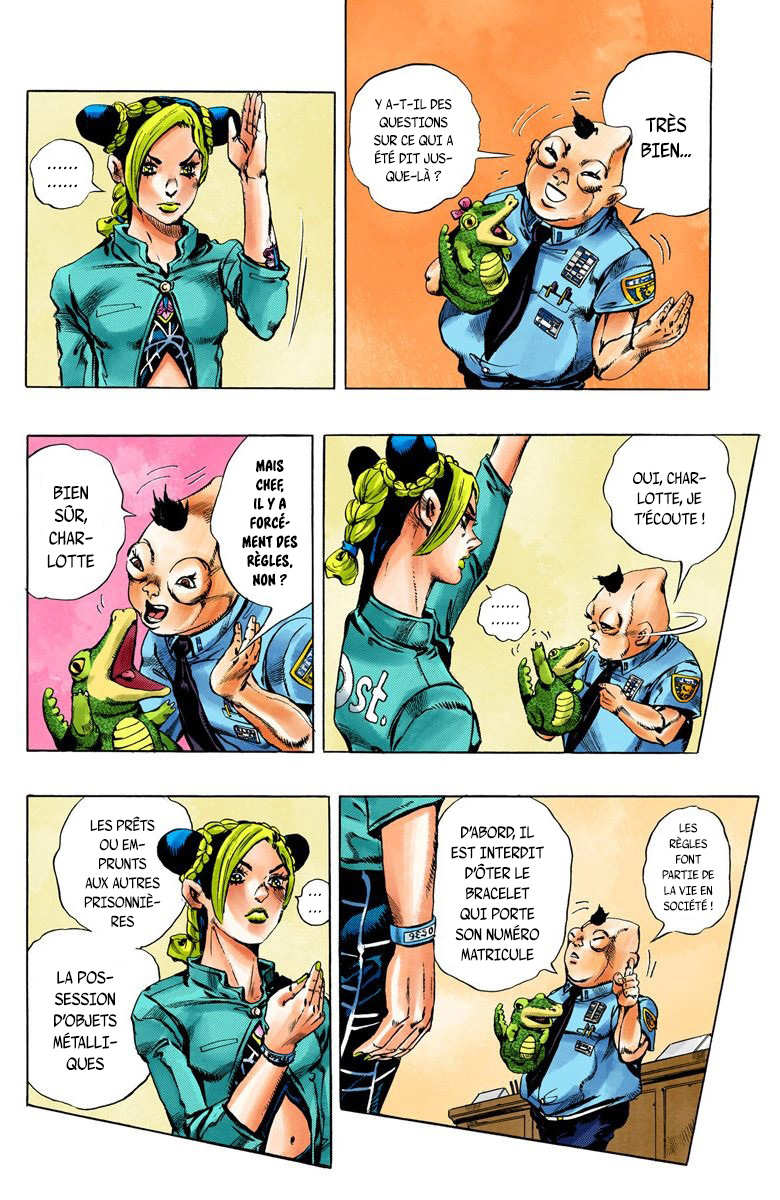 Read JoJo's Bizarre Adventure Part 6 Stone Ocean Official Colored FR Manga Online