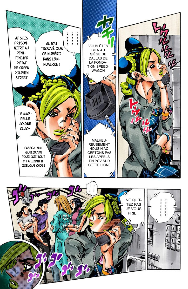 Read JoJo's Bizarre Adventure Part 6 Stone Ocean Official Colored FR Manga Online