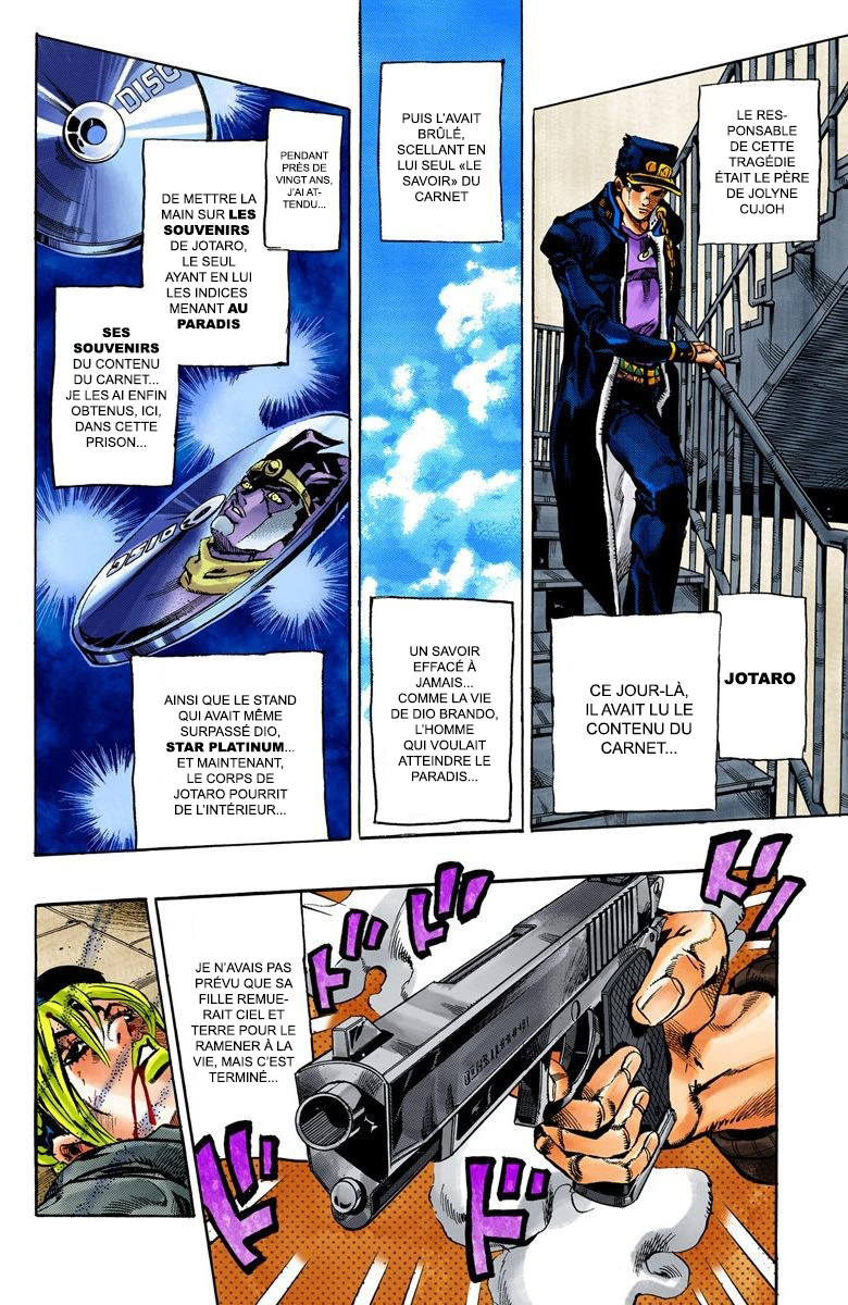 Read JoJo's Bizarre Adventure Part 6 Stone Ocean Official Colored FR Manga Online